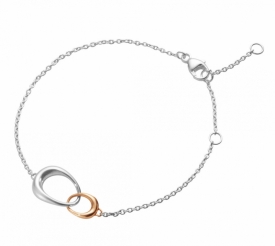 OFFSPRING Charm Bracelet in Sterling Silver and 18ct. Rose Gold