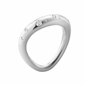 OFFSPRING Ring with Scattered Brilliant Cut Diamonds