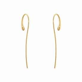 MERCY Long Curve Earrings in 18ct Gold
