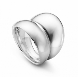 CURVE Wide Silver Ring