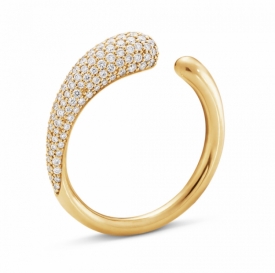 MERCY 18ct Yellow Gold Mini Ring with pavé Diamonds