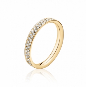 MAGIC Yellow Gold Pave Diamond Ring in 18ct Yellow Gold and Diamonds by Regitze Overgaard