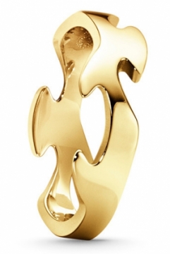 FUSION Yellow Gold Centre Ring in 54