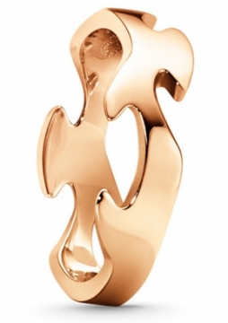 FUSION Rose Gold Centre Ring in 53