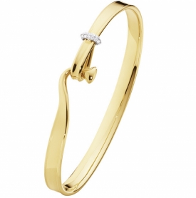 TORUN Bangle in 18ct Yellow Gold with Diamond detailing at Jeremy Bloomfield