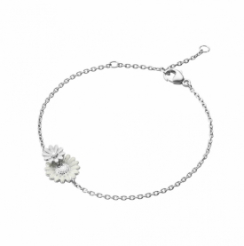 DAISY Chain Bracelet, with White Enamel