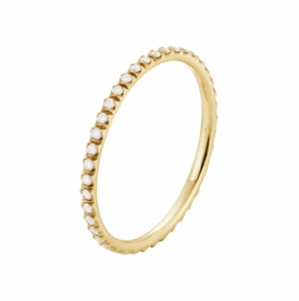 GEORG JENSEN SIGNATURE DIAMONDS Slim Eternity Ring in 18ct gold and diamonds