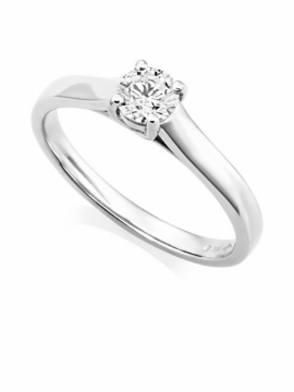 Platinum Brilliant Cut Diamond Ring 0.35ct - 0