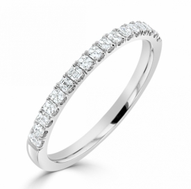 Platinum and Diamond Asscher Cut Ring 0.36ct