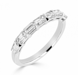 Platinum Emerald Cut Eternity Ring 0.98ct