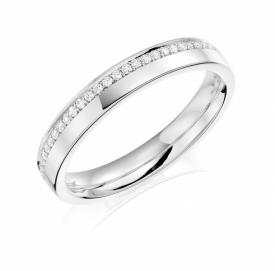 PLATINUM Diamond Set Wedding Ring 83X05