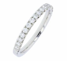 Diamond Half-Set Wedding Ring in Platinum 83X25