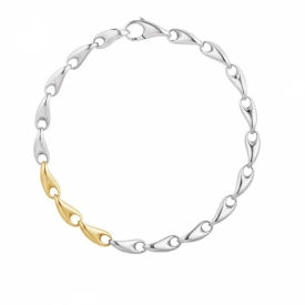 REFLECT Slim Bracelet in Silver & recycled 18ct Gold