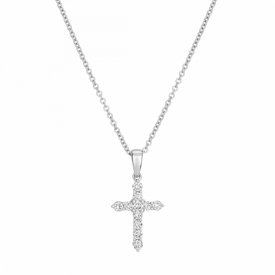 Cross and Diamond Pendant - 0