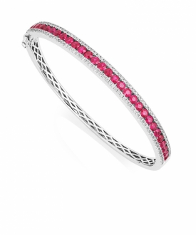 Ruby and Diamond Bangle - 0