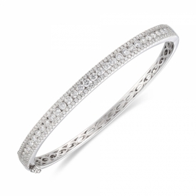 Diamond bangle in 18 ct White Gold