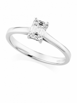 Platinum Emerald Cut Ring 0.50ct GIA E SI1 GIA - 0