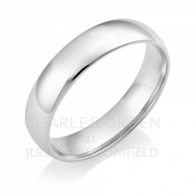 Light Court 5mm Platinum Wedding Ring handmade