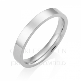 Medium Flat Court 3mm Platinum Wedding Ring Platinum Wedding Ring