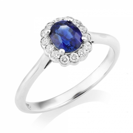Vintage Style Oval Sapphire 0.88ct Ring