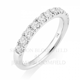GVS Diamond Half Eternity Ring in 18ct White Gold 0.76ct