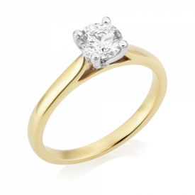Classic Set Round Brilliant Solitaire Ring 0.70ct