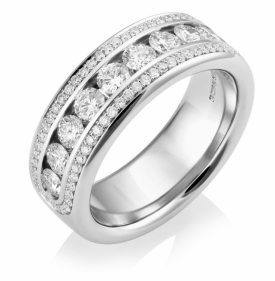 Half Eternity 3-layer Diamond Ring 1.25ct
