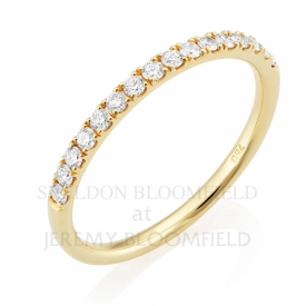 Diamond Half Eternity Ring in 18ct Yellow Gold with 0.27ct GVS diamonds
