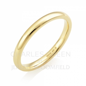 Medium Court 2mm 18ct Yellow Gold Wedding Ring