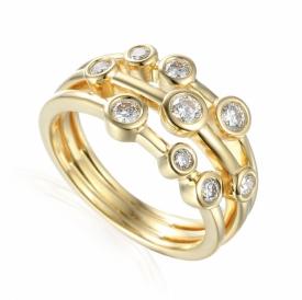 18ct Yellow Gold and Diamond Constellation Ring 0.50ct