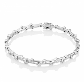 Diamond Raindrop Double Strand Bracelet 0.91ct H SI1