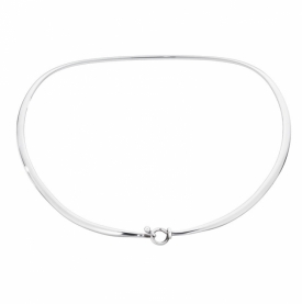 DEW DROP Oval Silver Neck Ring