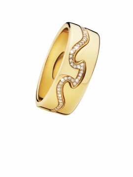 FUSION 2-piece Yellow Gold Ring with Diamonds - 0