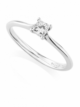 Platinum Princess Cut Ring 0.25ct - 0