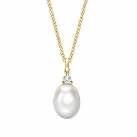 18ct Yellow Gold Freshwater 8.5mm Pearl Pendant