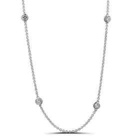Rubover Diamond Necklace 0.78ct GVS